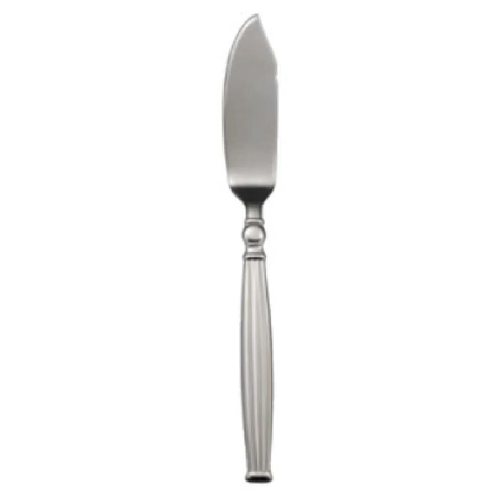 1880 Hospitality T061KFSF 7-7/8 Inch Blade 1 Piece Fish Knife with Pillar Handle in Stainless Steel Brightly Polished