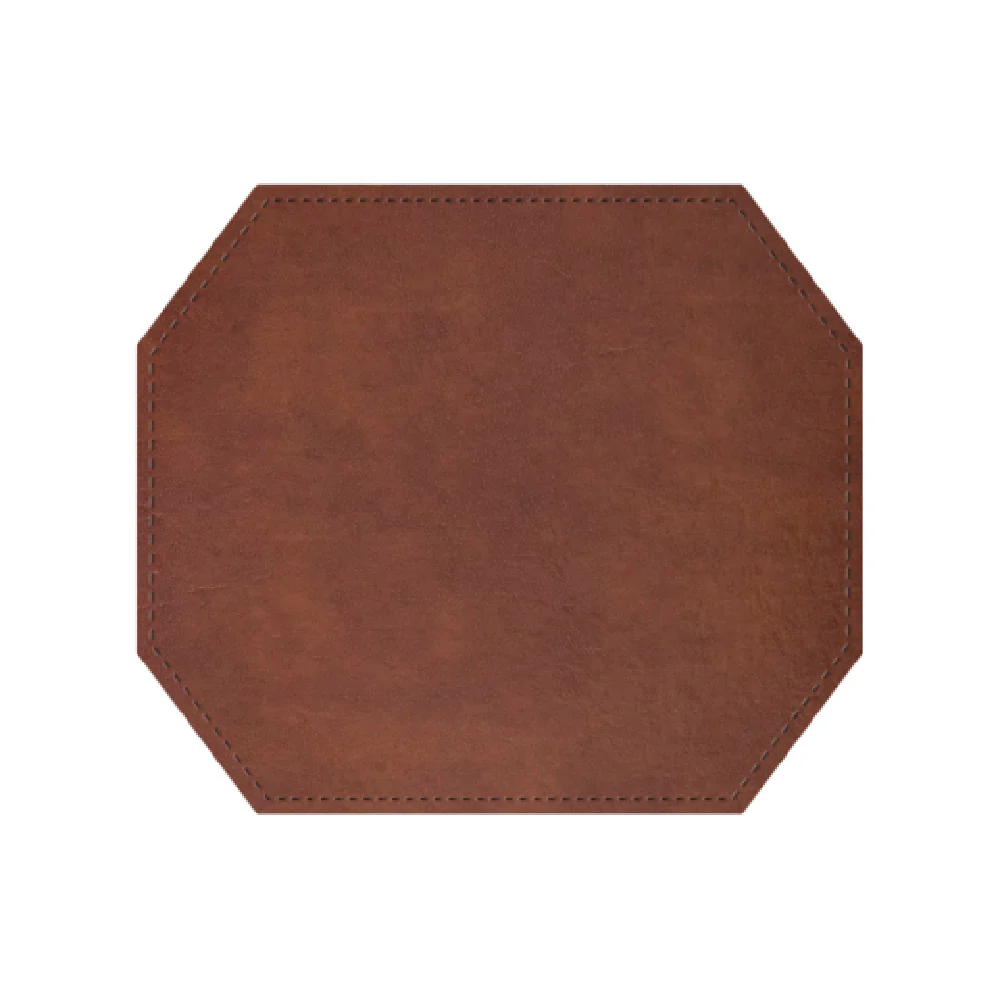 Risch TABLEMATOCT-LTH 15 Inch Tuxedo Leather Placemat Octagon Leather Risch TABLEMATOCT-LTH 15 Inch Tuxedo Leather Placemat Octagon Leather