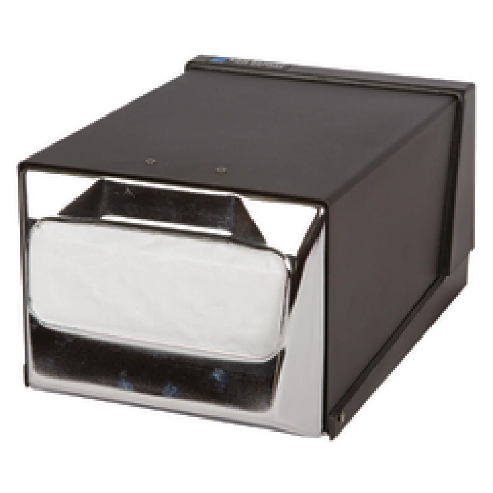 San Jamar H3001BKC 11 Inch Countertop Paper Napkin Dispenser Chrome Steel