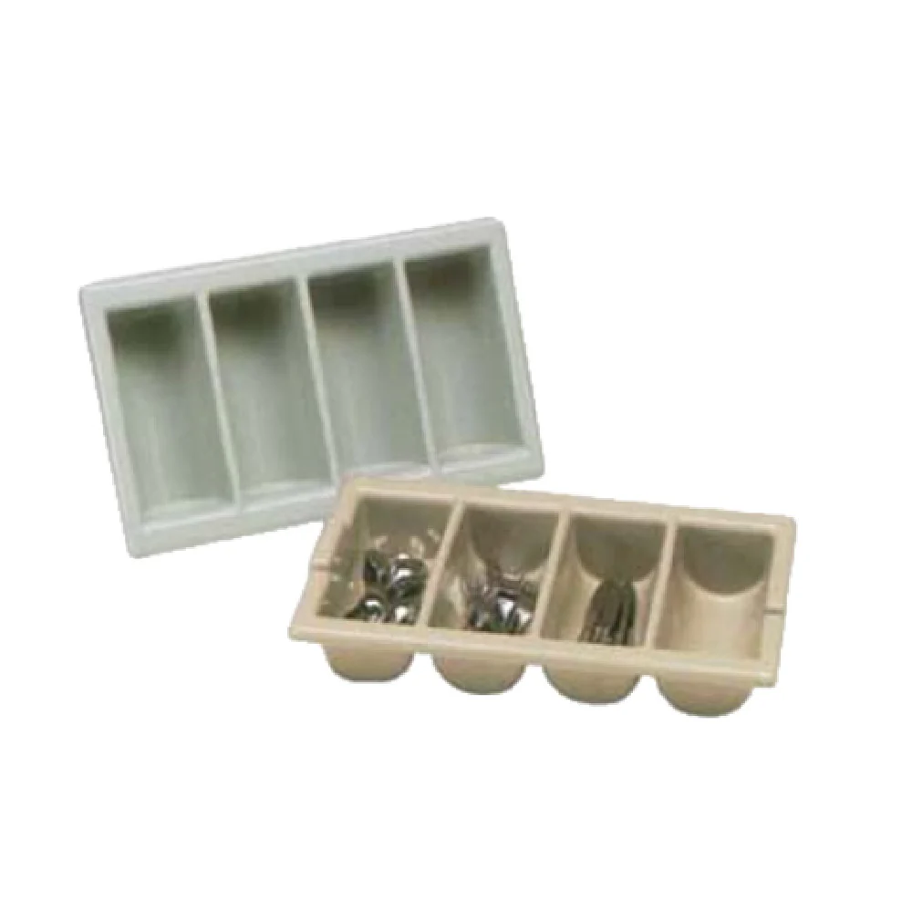 Vollrath 1375-06 12-7/8 Inch Plastic Silverware Cutlery Box with Handles Black