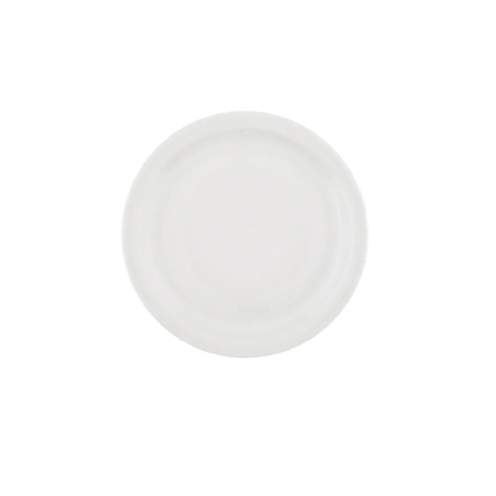 Vertex China CAT-16/6 10-1/2 Inch Plate Round Narrow Rim Rolled Edge Porcelain White