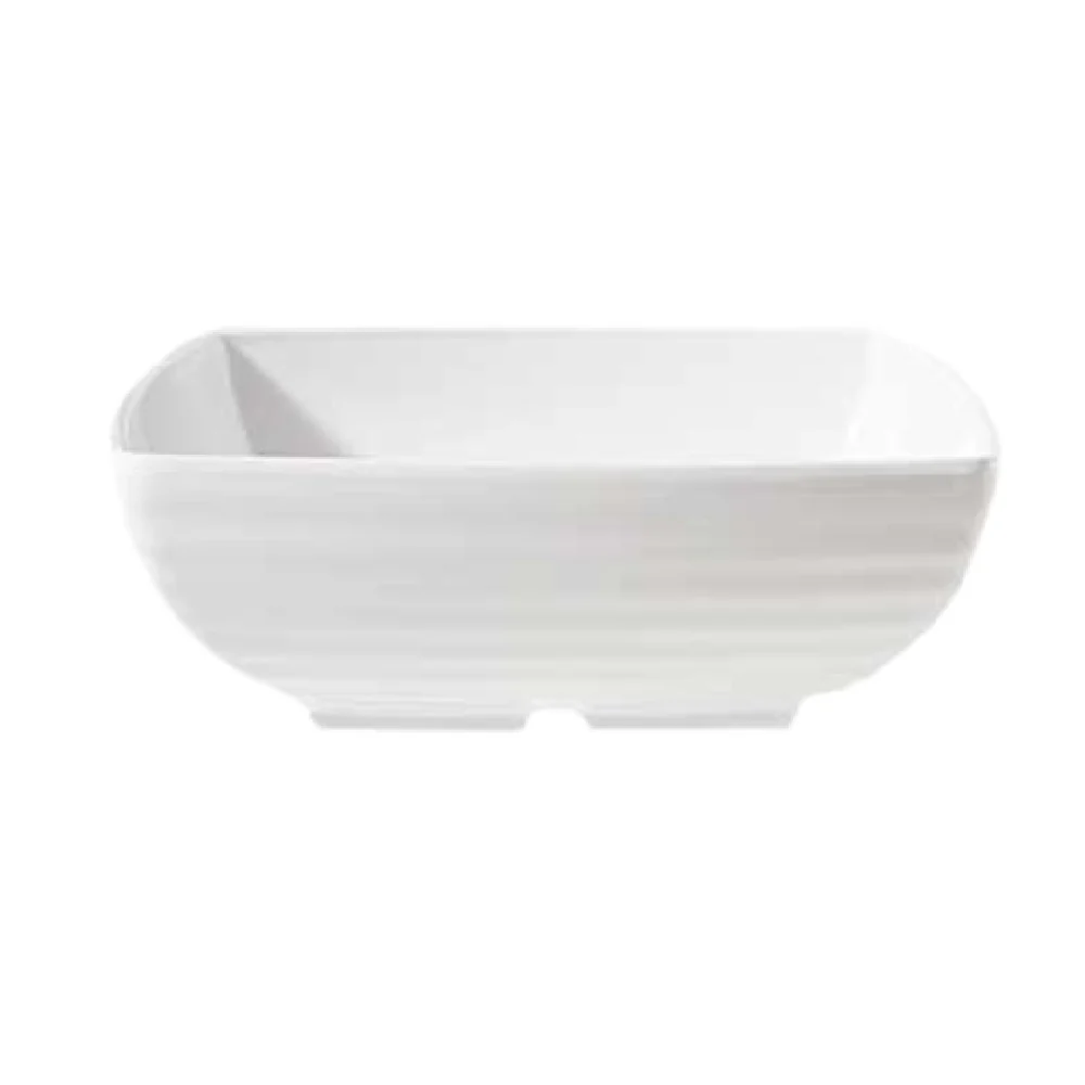 GET Enterprises ML-69-W 11-3/4 Inch Square Bowl 4 Quart Break Resistant White GET Enterprises ML-69-W 11-3/4 Inch Square Bowl 4 Quart Break Resistant White