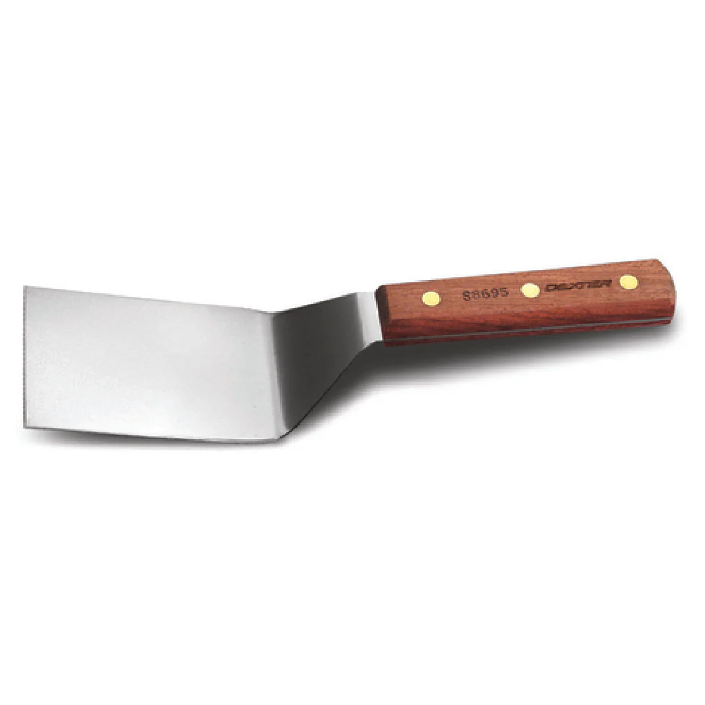 Dexter Russell 16150 4 Inch Stiff Turner Offset Rosewood Handle Stainless Steel