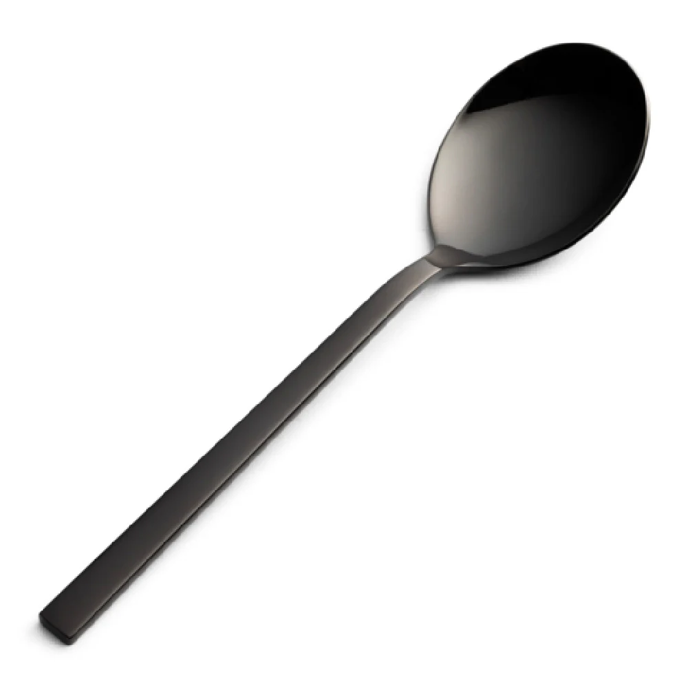 Bon Chef S3803B 7.13 Inch Bouillon Spoon PVD Coated Black Mirror Finish Stainless Steel