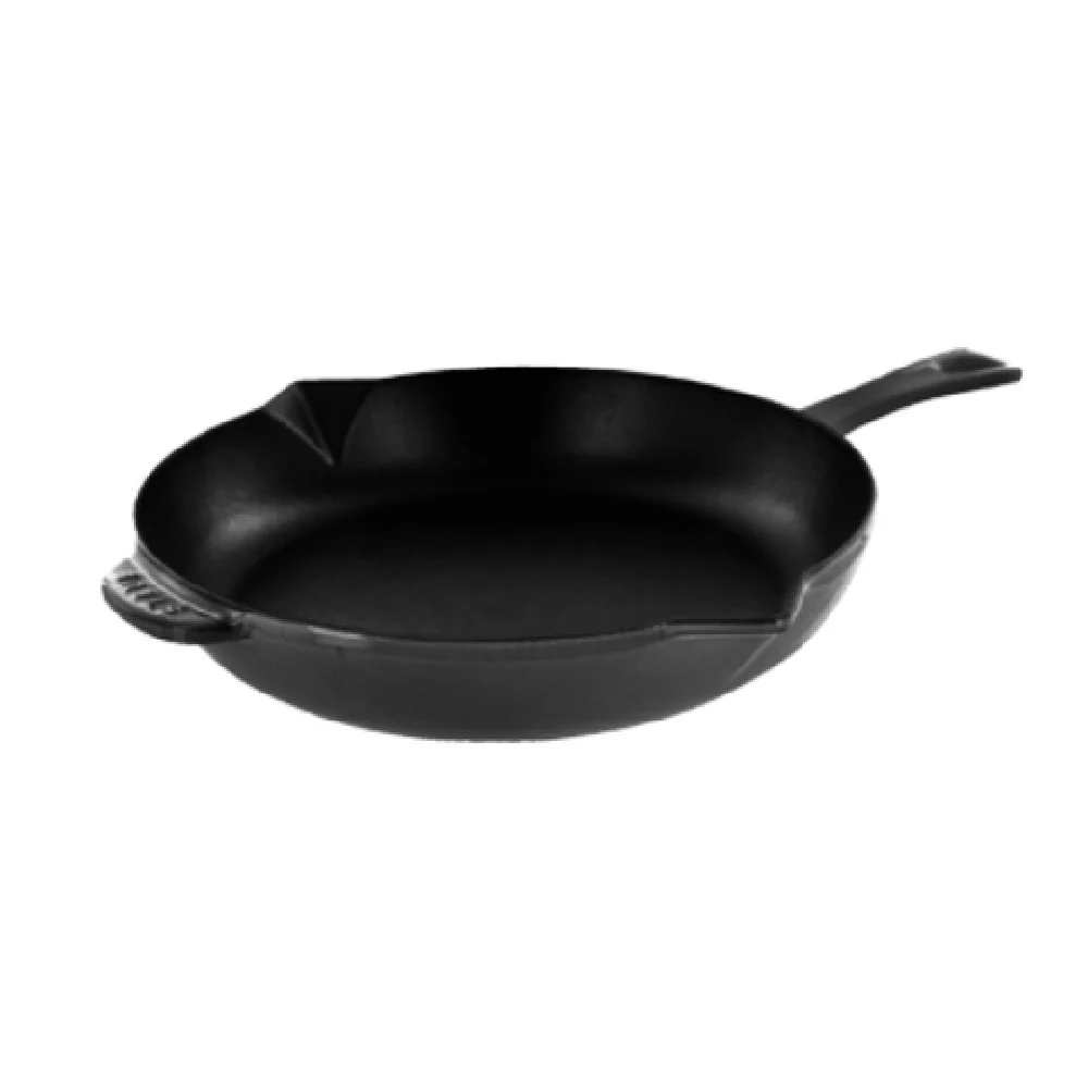 Zwilling 1222625 10 Inch Cast Iron Fry Pan with Pour Spout Dishwasher Safe