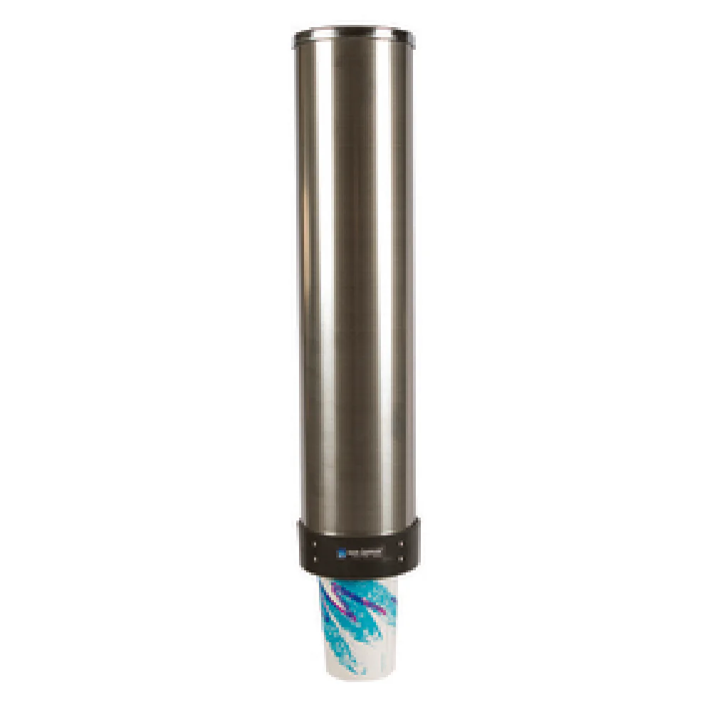 San Jamar C3500P 23 Inch Cup Dispenser Pull-type Stainless Steel Durable