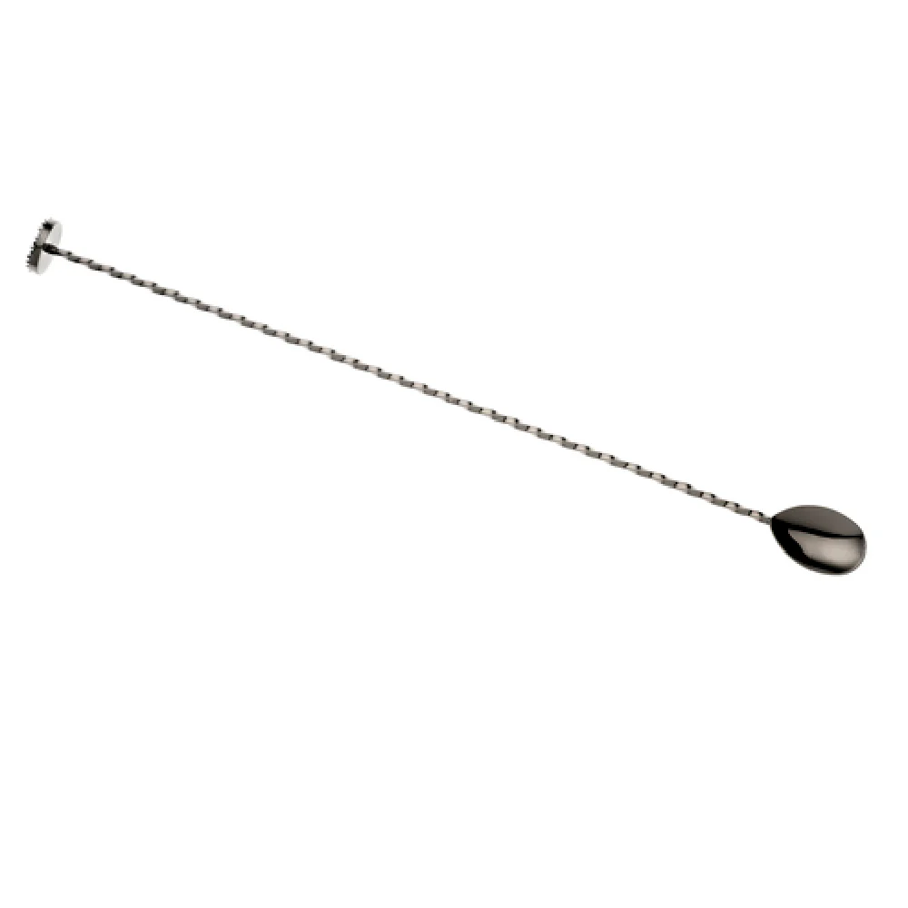 Mercer Culinary M37019BK 15-3/4 Inch Bar Spoon with Muddler Stainless Steel Gun Metal Black Finish Mercer Culinary M37019BK 15-3/4 Inch Bar Spoon with Muddler Stainless Steel Gun Metal Black Finish