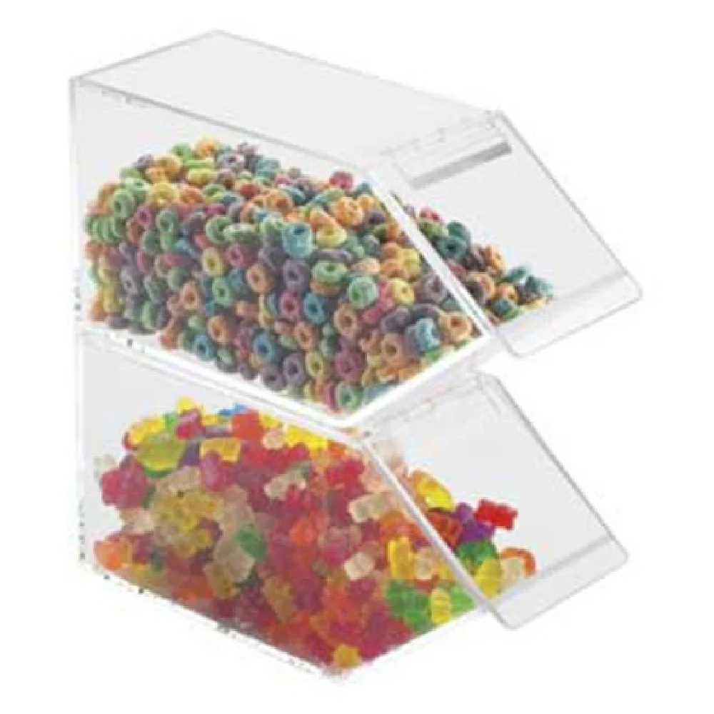 Cal Mil 492 4-1/2 Inch Clear Acrylic Topping Bin Stackable Food Storage Cal Mil 492 4-1/2 Inch Clear Acrylic Topping Bin Stackable Food Storage