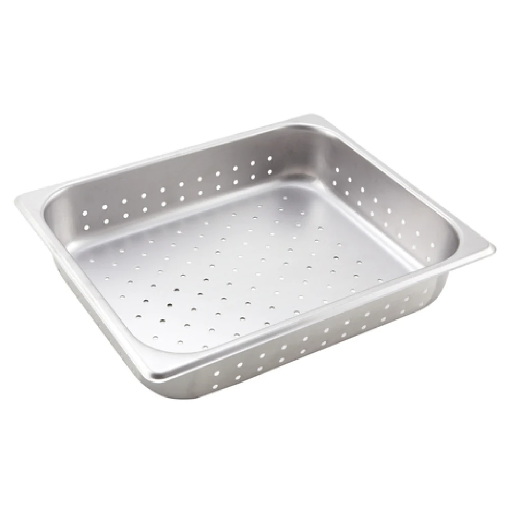 Winco SPHP2 1/2 Size Perforated Steam Table Pan Stainless Steel