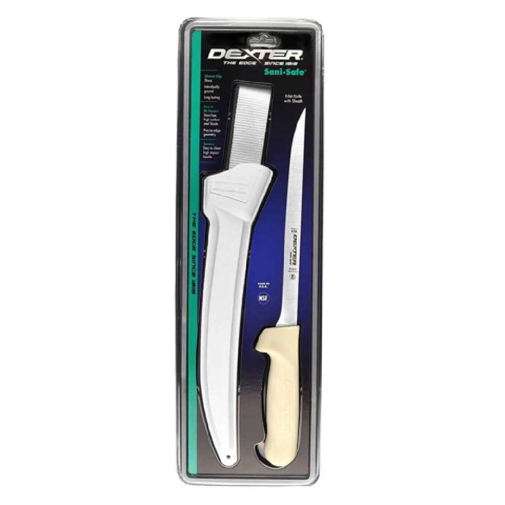 Dexter Russell S133-9WS1-CP 9 Inch Blade Narrow Knife High-carbon steel White Handle Dexter Russell S133-9WS1-CP 9 Inch Blade Narrow Knife High-carbon steel White Handle