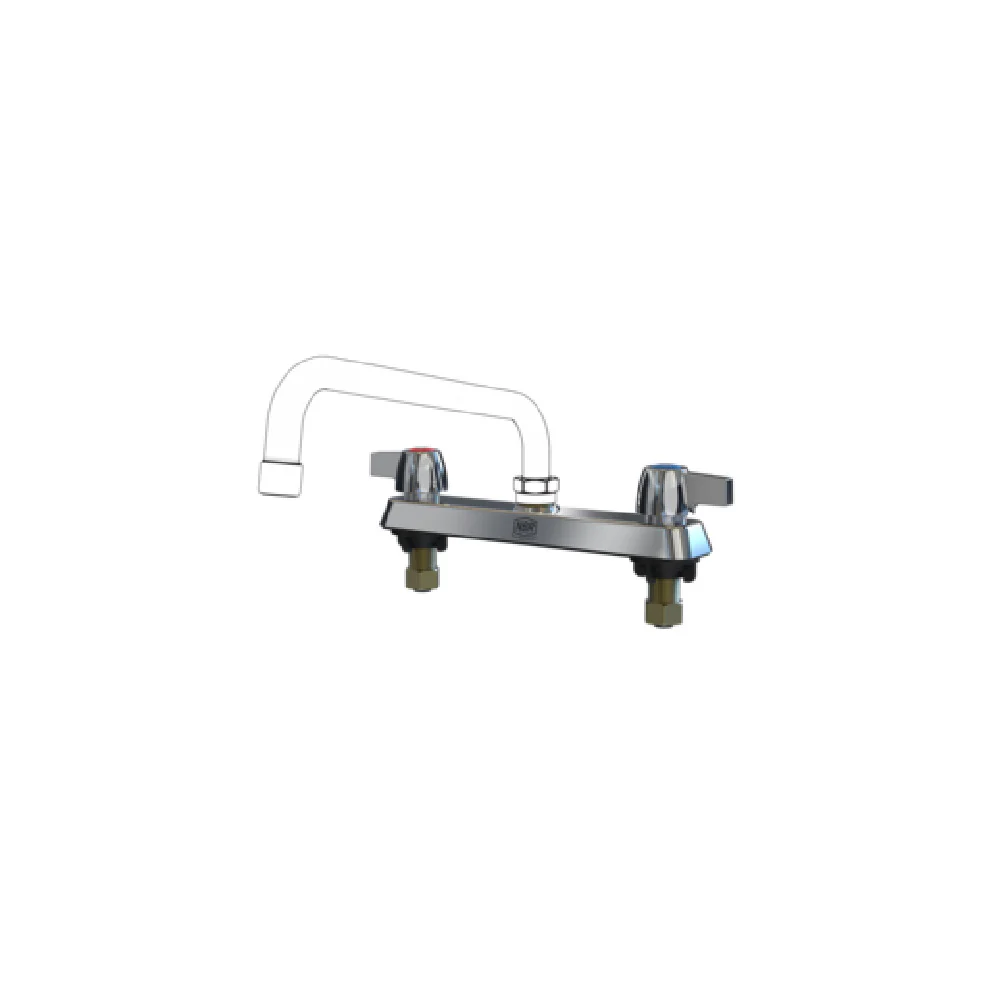 NBR Equipment P3D8 8 Inch Deck Mount Faucet Lead Free Brass Body without Spout