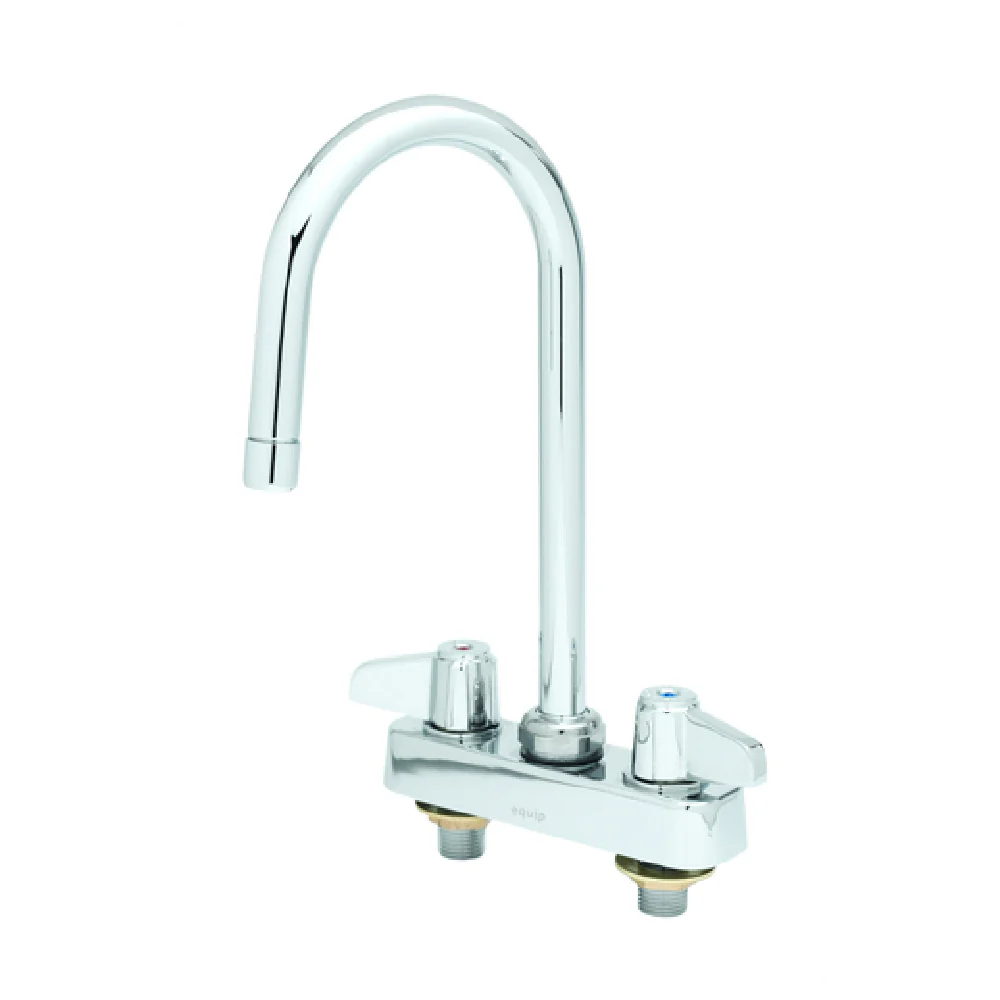 T&S Brass 5F-4CLX05 5-1/2 Inch Swivel Gooseneck Deck Mount Faucet Stainless Steel and Low Lead T&S Brass 5F-4CLX05 5-1/2 Inch Swivel Gooseneck Deck Mount Faucet Stainless Steel and Low Lead