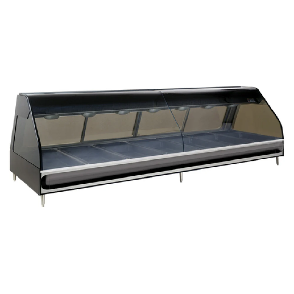 Alto-Shaam ED2-96/PL-BLK 96 Inch Halo Heat Heated Display Case Countertop Full Self-Serve