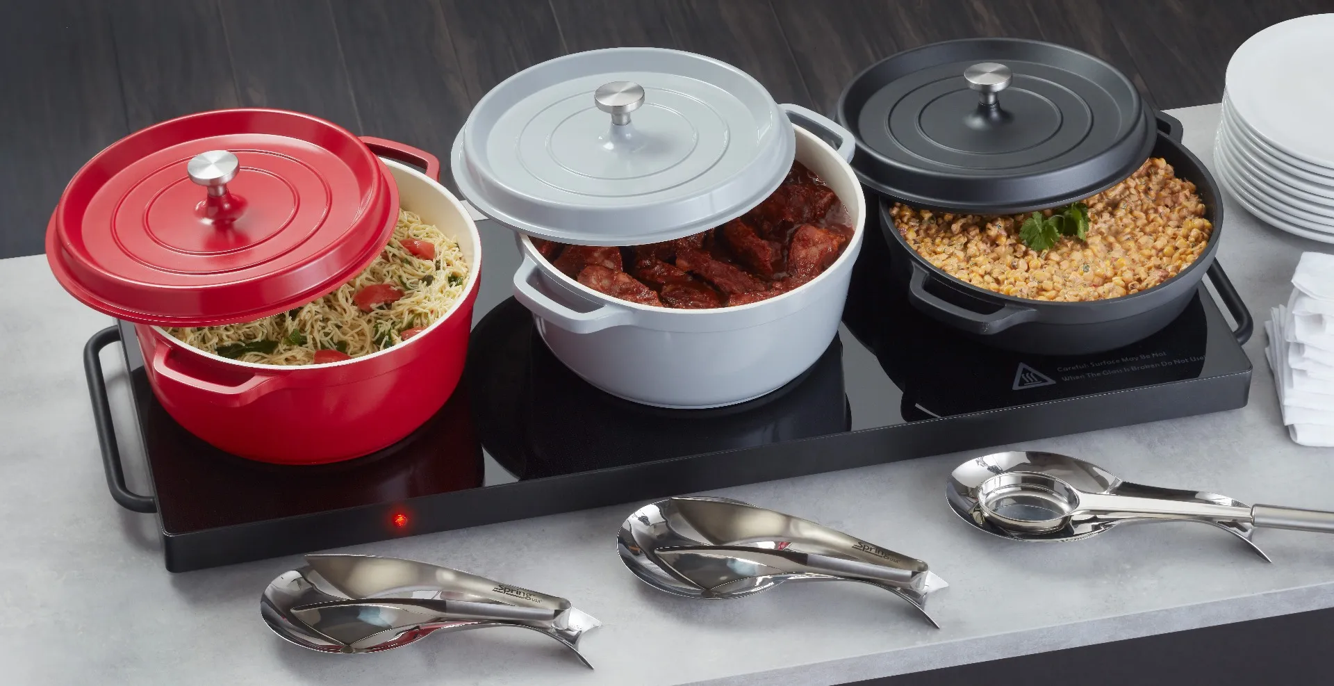 Spring USA ST-3915-T 38-1/2 Inch Heated Shelf Food Warmer Tempered Glass Surface Spring USA ST-3915-T 38-1/2 Inch Heated Shelf Food Warmer Tempered Glass Surface