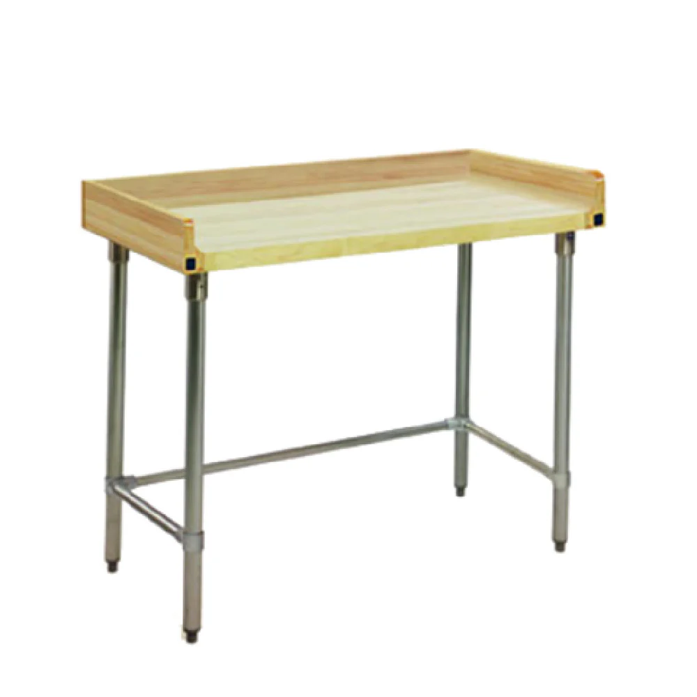 Eagle MT3060ST-BS 60 Inch Hardwood Work Table with Splash Stainless Steel