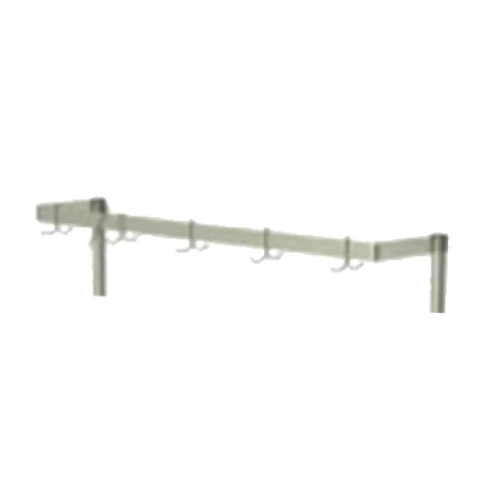 AERO Manufacturing FPR-96 96 Inch Pot Rack Table Mount Adjustable Stainless Steel with Double Hooks