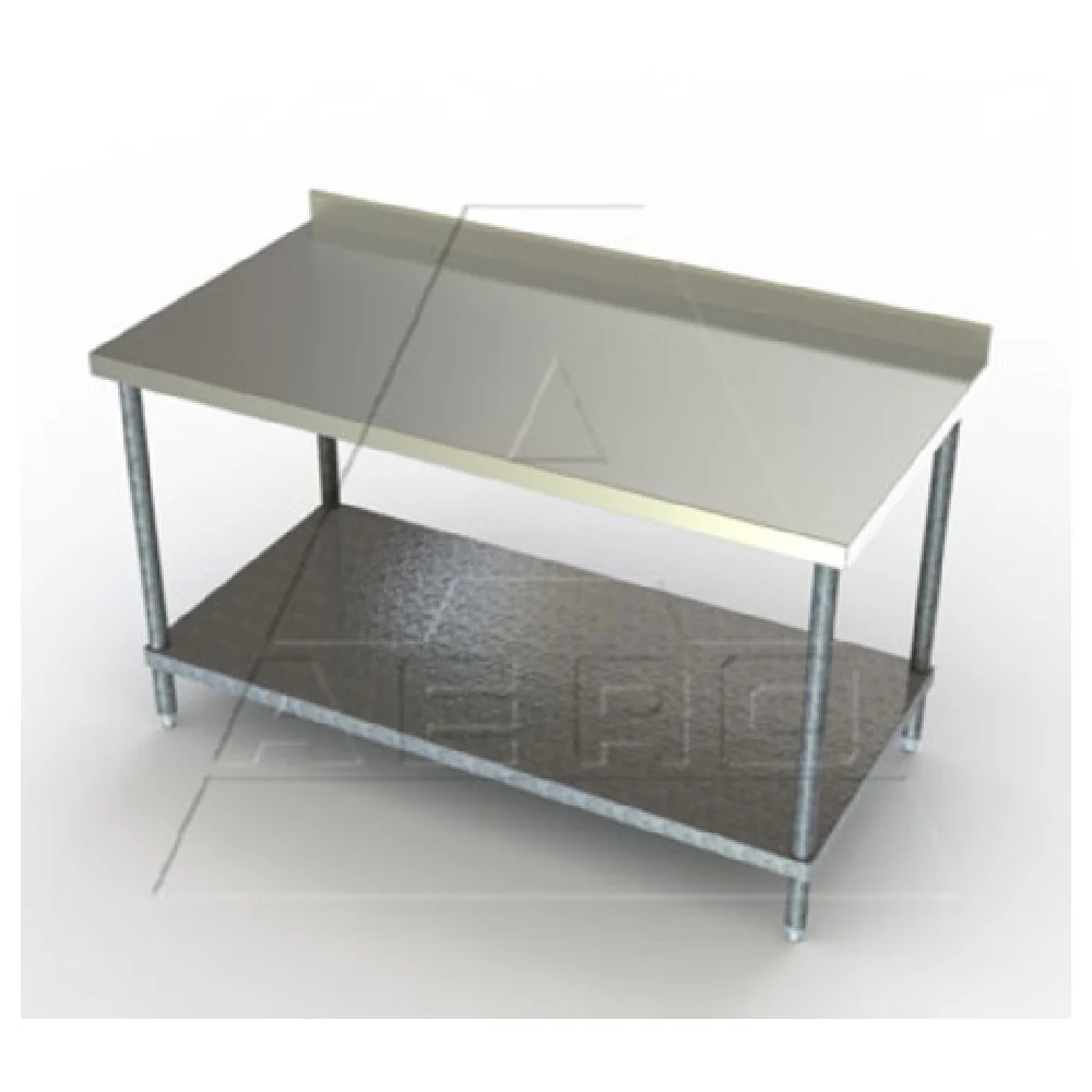 AERO Manufacturing XTGS-2436 36 Inch Work Table 16 Gauge Stainless Steel with Backsplash