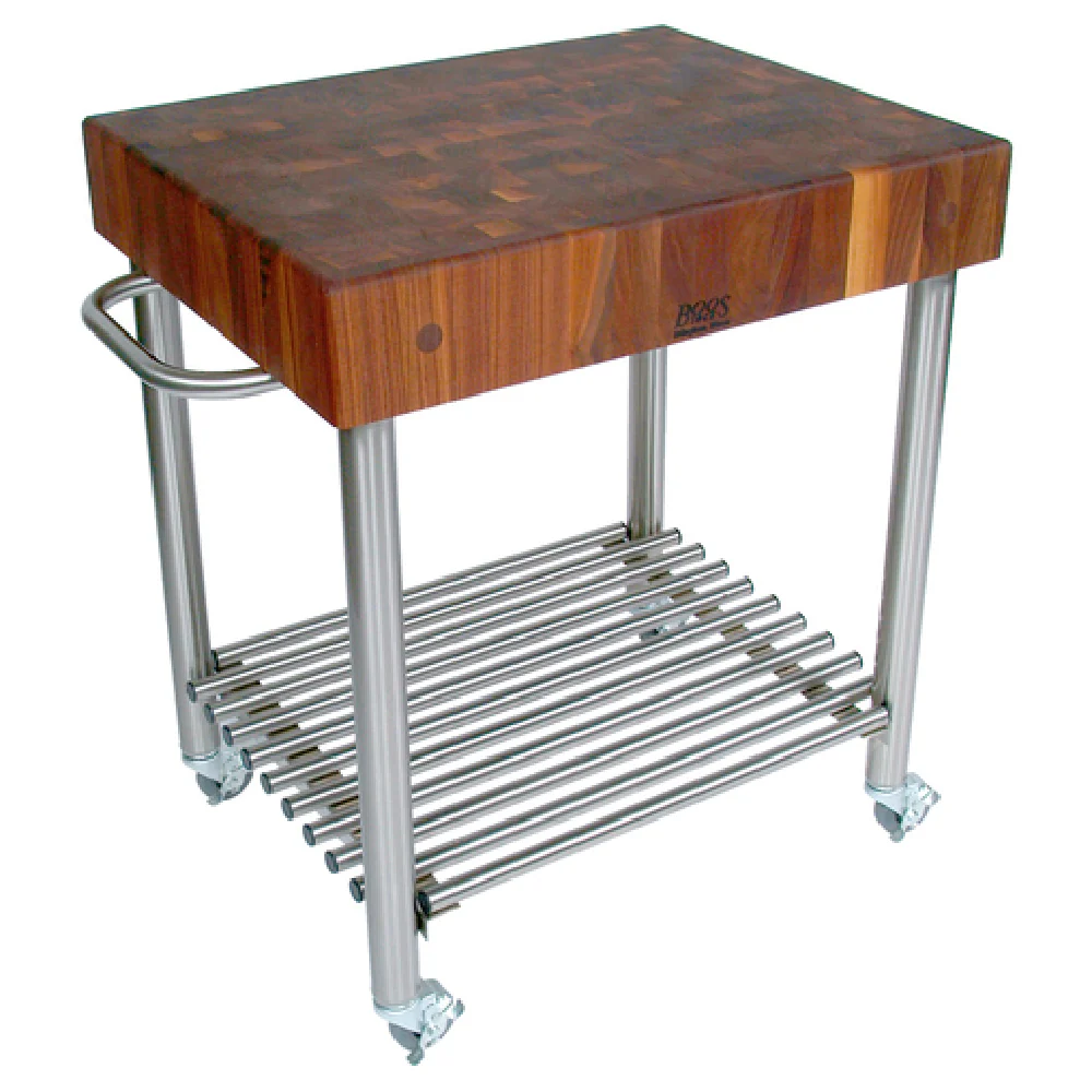 John Boos WAL-CUCD15 30 Inch Butcher Block Unit with End Grain Top American Black Walnut