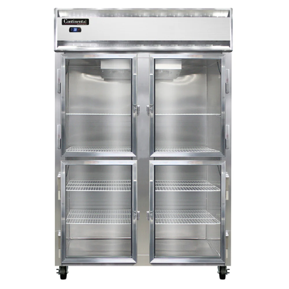 Continental Refrigerator 2RSNGDHD 52 Inch Two-section Reach-In Refrigerator Stainless Steel with Aluminum