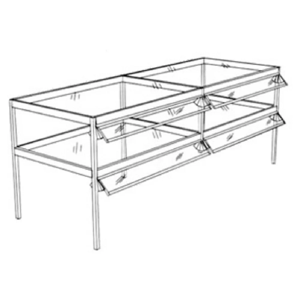 Atlas Metal DTC-2 36-1/4 Inch Laminated Safety Glass Display Case