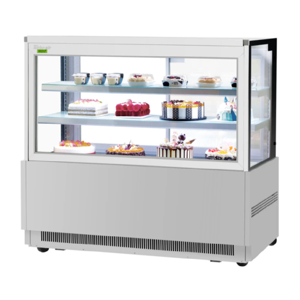 Turbo Air TBP60-54FN-S 59 Inch Refrigerated Bakery Display Case 21.8 cu ft stainless steel with sliding doors Turbo Air TBP60-54FN-S 59 Inch Refrigerated Bakery Display Case 21.8 cu ft stainless steel with sliding doors
