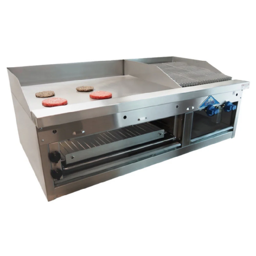 Comstock-Castle FHP48-1.5RB-30B 48 Inch Char-Broiler/Griddle Gas Countertop 112000 BTU Comstock-Castle FHP48-1.5RB-30B 48 Inch Char-Broiler/Griddle Gas Countertop 112000 BTU