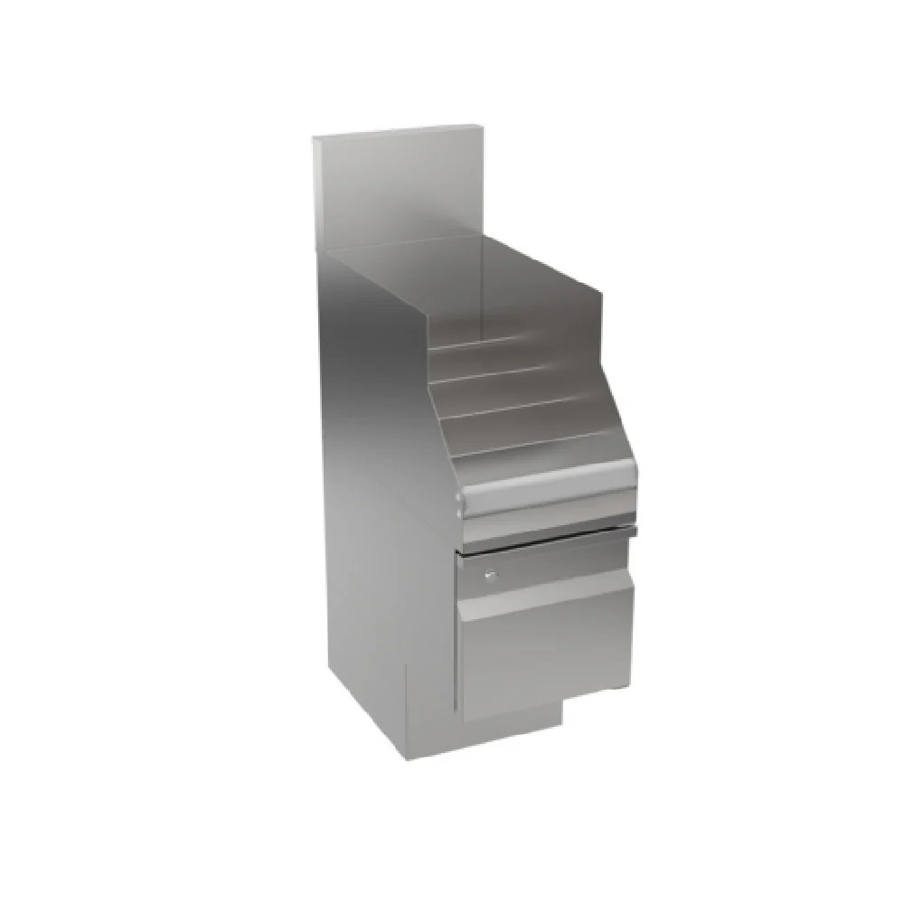 Krowne AL24-ML12 12 Inch Underbar Liquor Display Stainless Steel Freestanding with Guard Rails Krowne AL24-ML12 12 Inch Underbar Liquor Display Stainless Steel Freestanding with Guard Rails