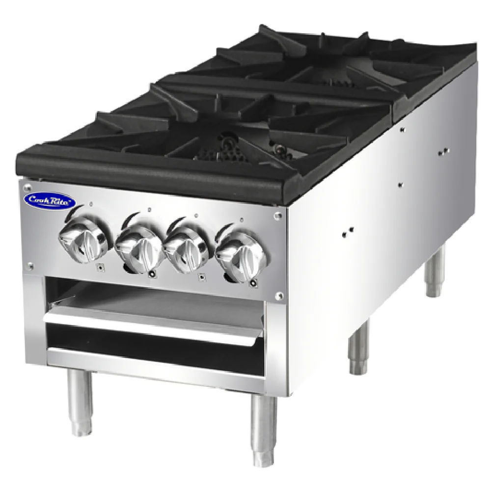 Atosa ATSP-18-2L_LP 18 Inch CookRite Low Stock Pot Stove Gas 2 Burners 160000 BTU Atosa ATSP-18-2L_LP 18 Inch CookRite Low Stock Pot Stove Gas 2 Burners 160000 BTU