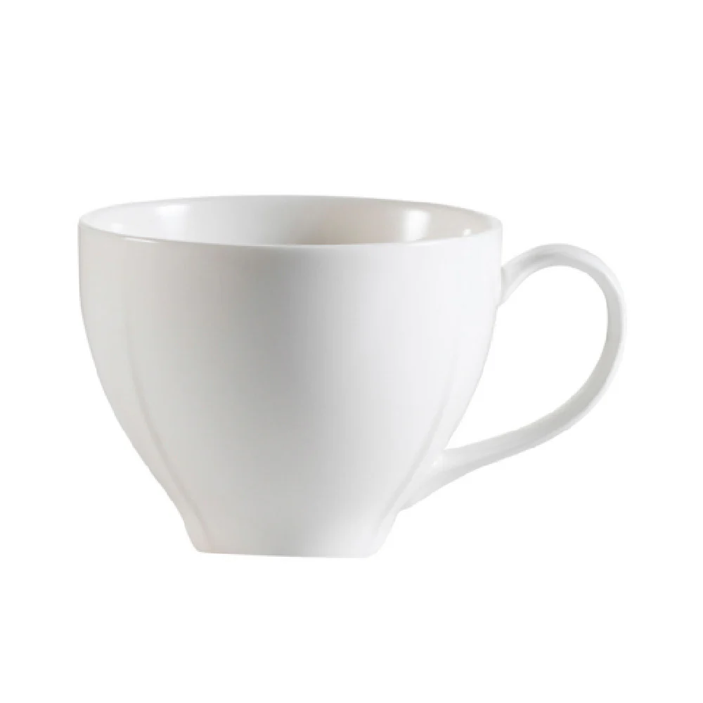 CAC China MDN-1 7-1/2 Oz Modern Coffee Cup Round Porcelain Bone White