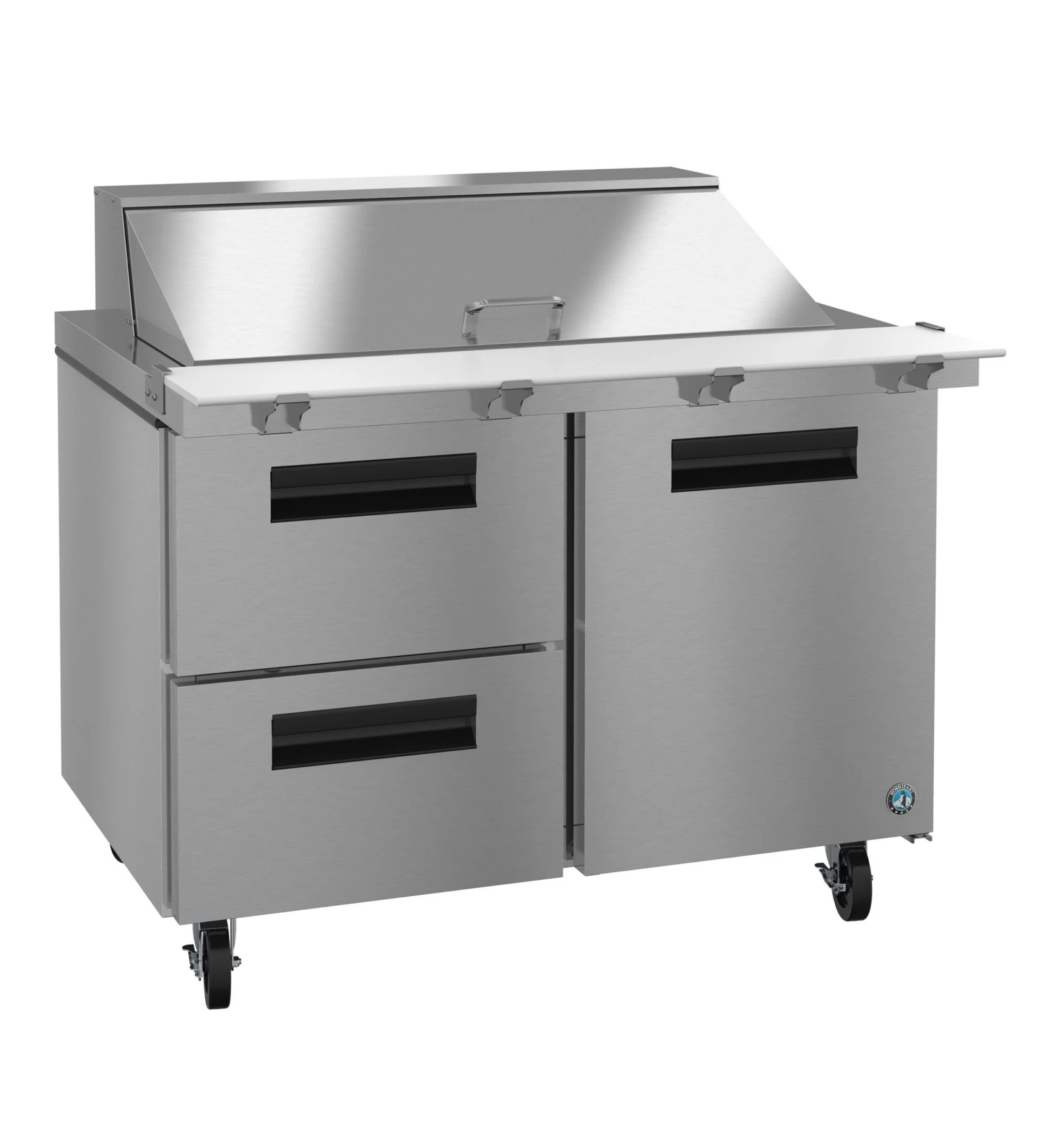 Hoshizaki SR48B-18MD2 48 Inch Mega Top Refrigerator 13.66 cu ft Two Section Stainless Steel with Drawers