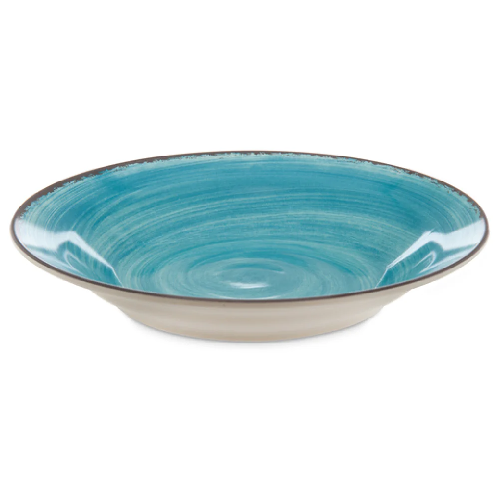 Carlisle 5400315 9 Inch 18-1/2 Oz Round Soup Bowl with Swirl Design Melamine Aqua Carlisle 5400315 9 Inch 18-1/2 Oz Round Soup Bowl with Swirl Design Melamine Aqua
