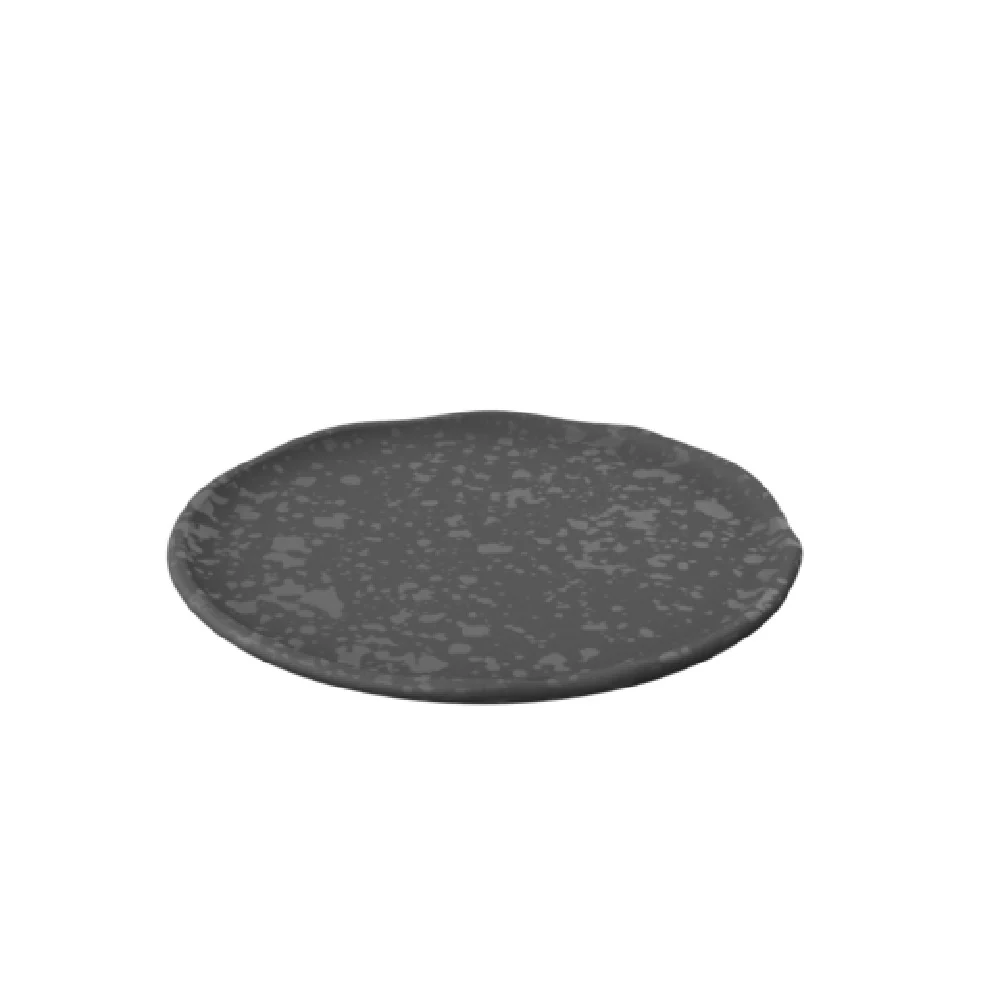 Bauscher Hepp TGY4712 8 Inch Round Plate Plastic Chip and Stain Resistant Melamine Agate Grey Matte Finish Bauscher Hepp TGY4712 8 Inch Round Plate Plastic Chip and Stain Resistant Melamine Agate Grey Matte Finish