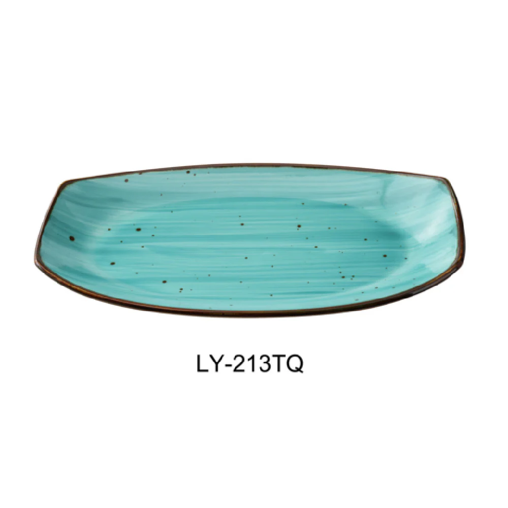 Yanco LY-213TQ 13 Inch Glazed Porcelain Rectangular Plate 1 Dozen Yanco LY-213TQ 13 Inch Glazed Porcelain Rectangular Plate 1 Dozen