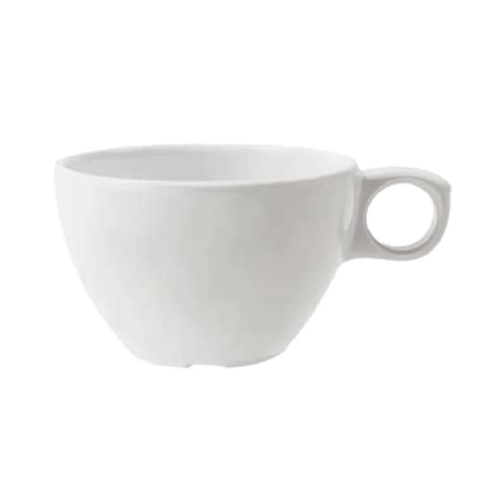GET Enterprises DC-100-W 7-1/2 Oz White Melamine Cup Break Resistant Dishwasher Safe