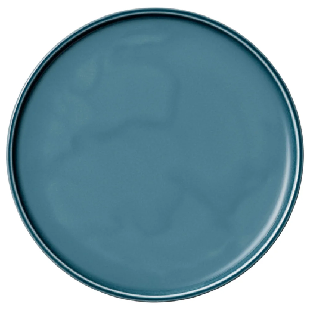 Libbey 9251226E 10-1/4 Inch Diameter Round Plate Coupe Porcelain Petrol Blue