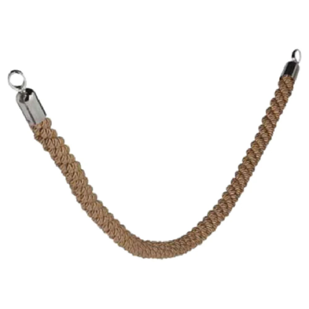 American Metalcraft RSCLRPCHBR 2 Inch Diameter Barrier Rope Bronze with Chrome Ends
