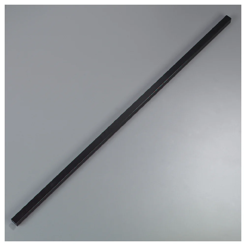 Carlisle 954703 1 Inch Square Sneeze Guard Spar Aluminum Black 48 Inch Long
