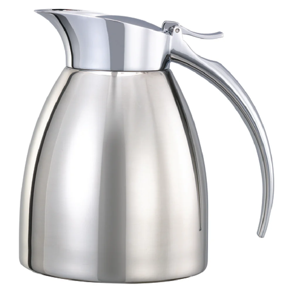 Service Ideas SVSC03PS 4-3/4 Inch 10 Oz Coffee Server Stainless Steel with Metal Lid