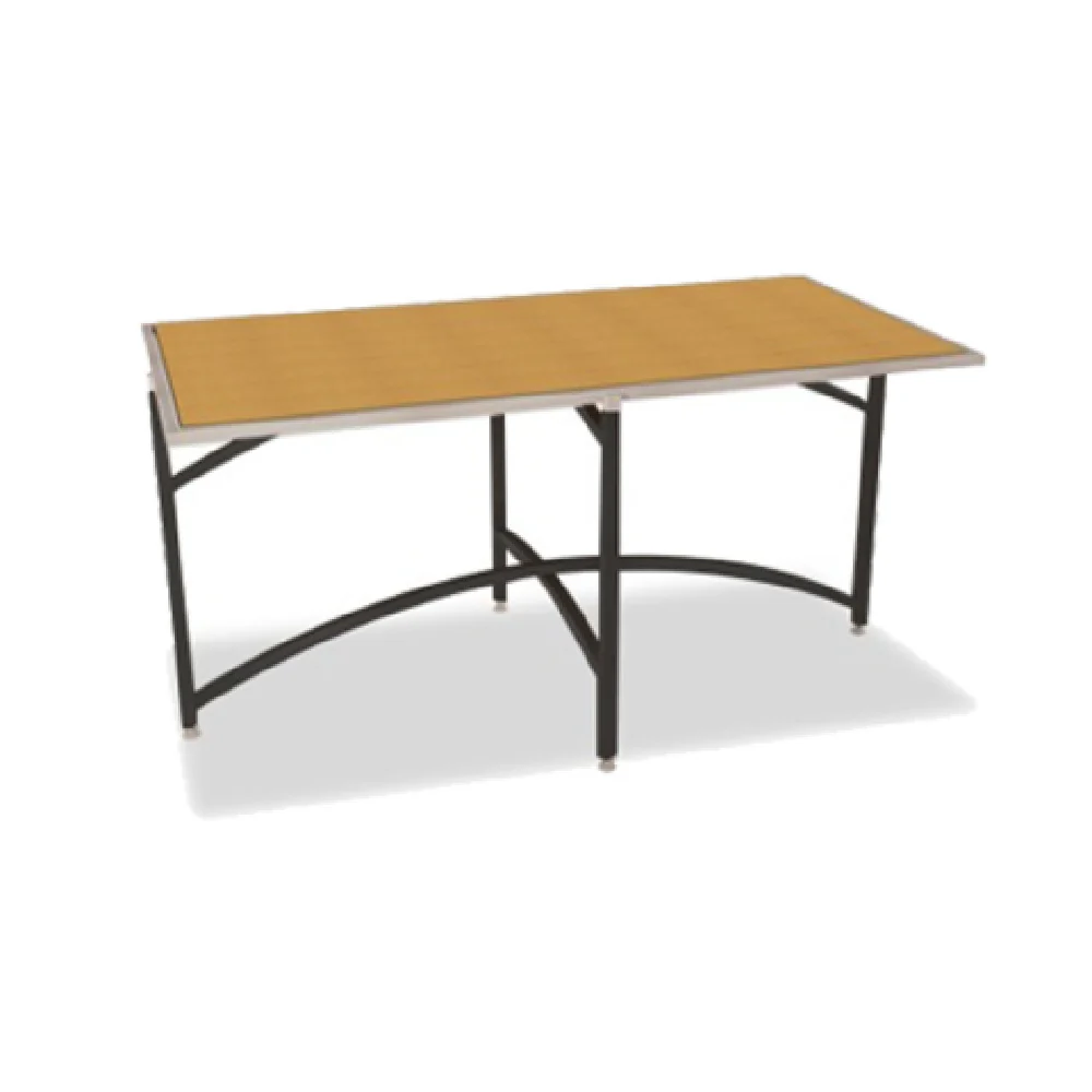 Forbes Industries 7044L-24 72 Inch Rectangle Folding Table with Black Laminate Top Forbes Industries 7044L-24 72 Inch Rectangle Folding Table with Black Laminate Top