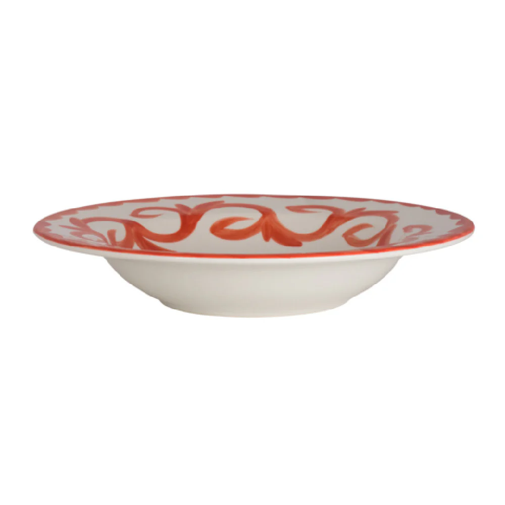 Steelite A121P050 26 Oz Rolled Edge Pasta Bowl Puebla Coral China