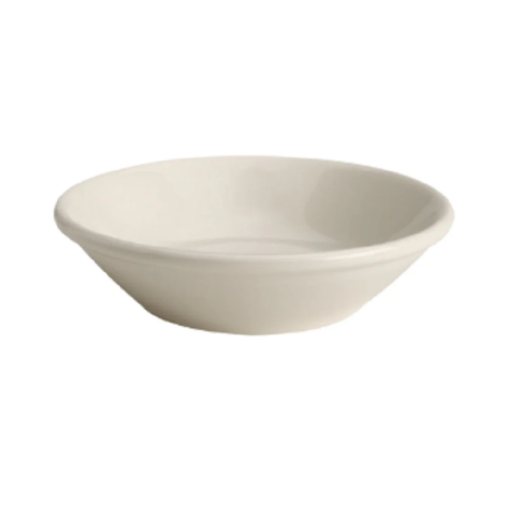 Steelite HL16200 4-1/2 Oz. Round Fruit Dish Rolled Edge Ceramic 4-1/4 Inch