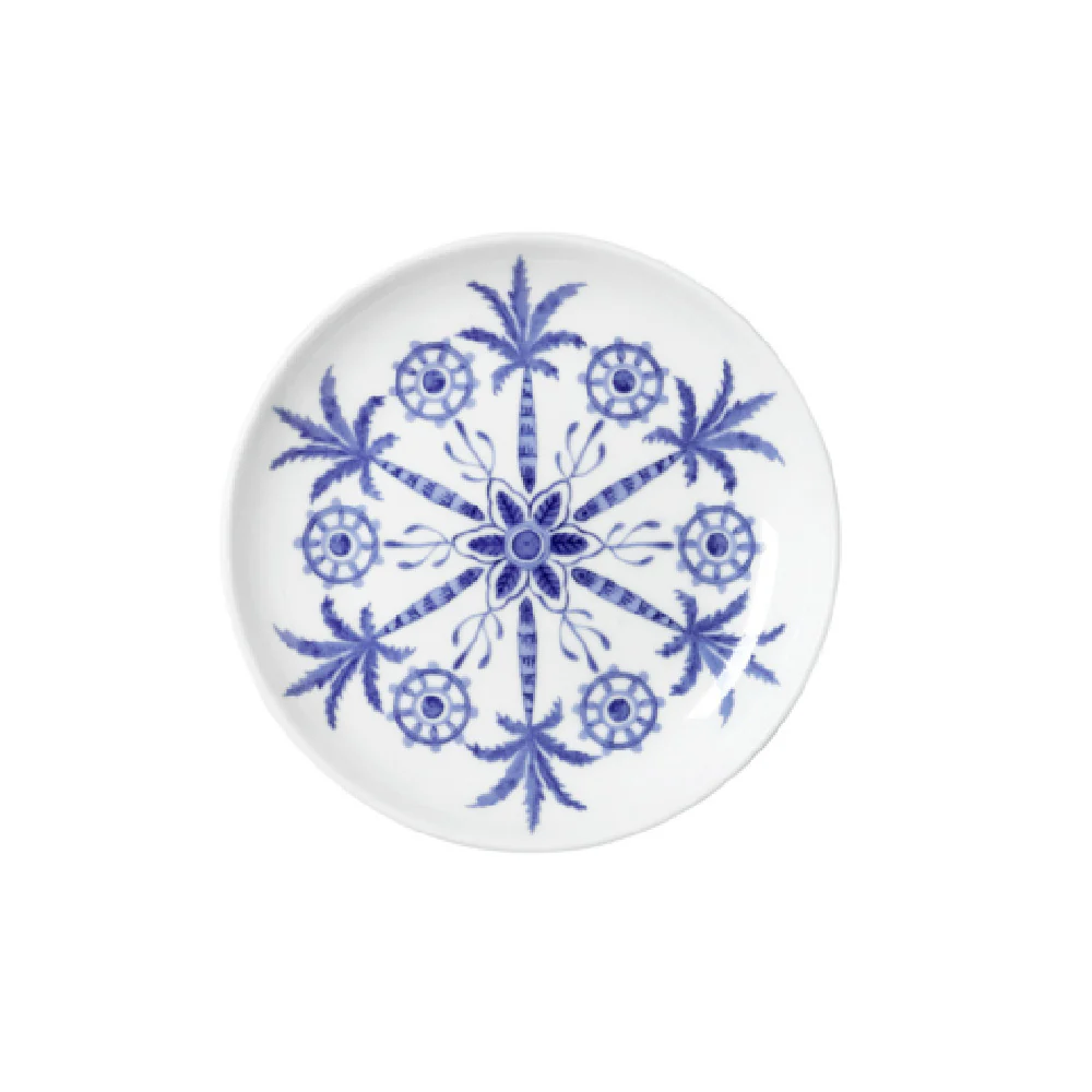Steelite 82124AND0295 4.75 Inch Butter Dish Coupe Sultans Garden Blue Bone China