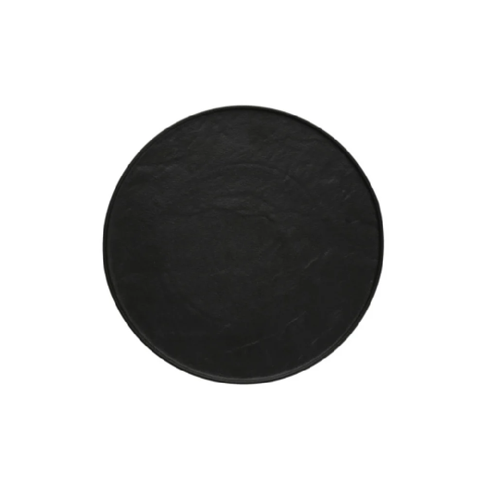 Fortessa 3300.70171BK 12 Inch Paleo Flint Plate Round Black Vitrified China