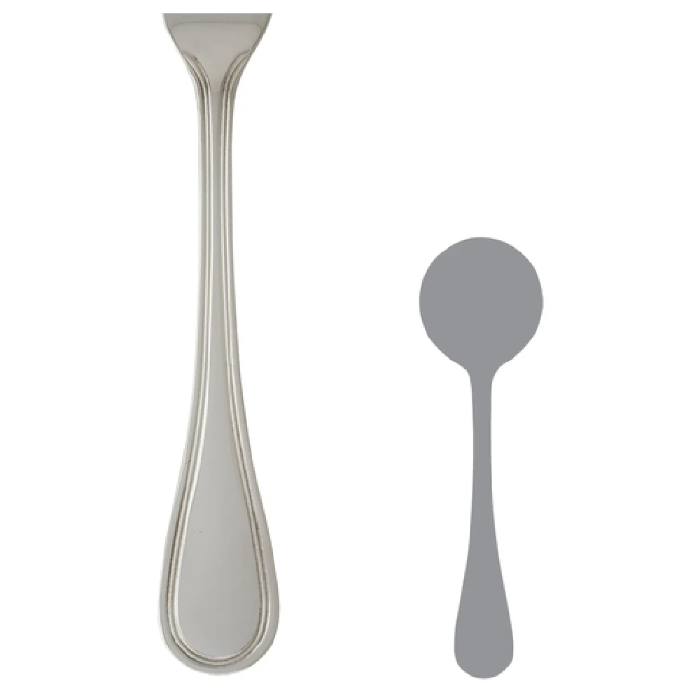Steelite 5302S002 6-1/2 Inch Soup Spoon Round Bowl with Contour Handle Stainless Steel
