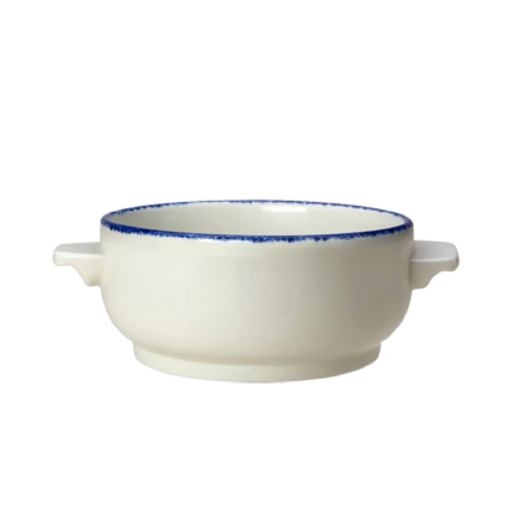 Steelite 1710B828 15.0 Oz Round Soup Bowl Base Dapple Blue Alumina Vitrified