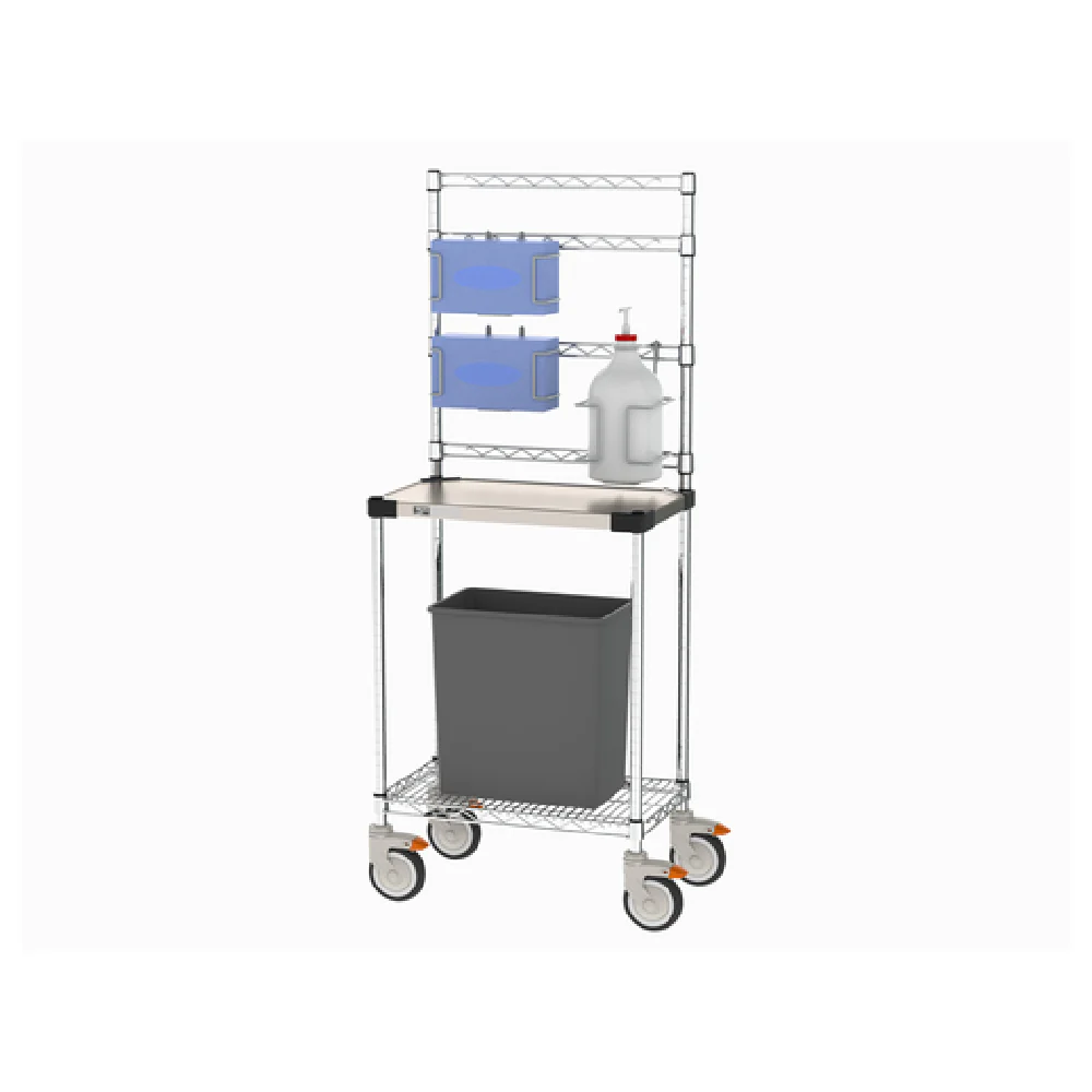 Metro CR142454-SNST 24 Inch Sanitizer Station with 4 Hanger Rails Steel
