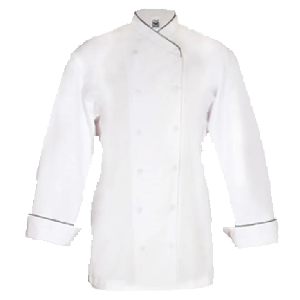 John Ritzenthaler Company LJ008-S Small Chef's Coat with Pen Pocket White Poly Cotton