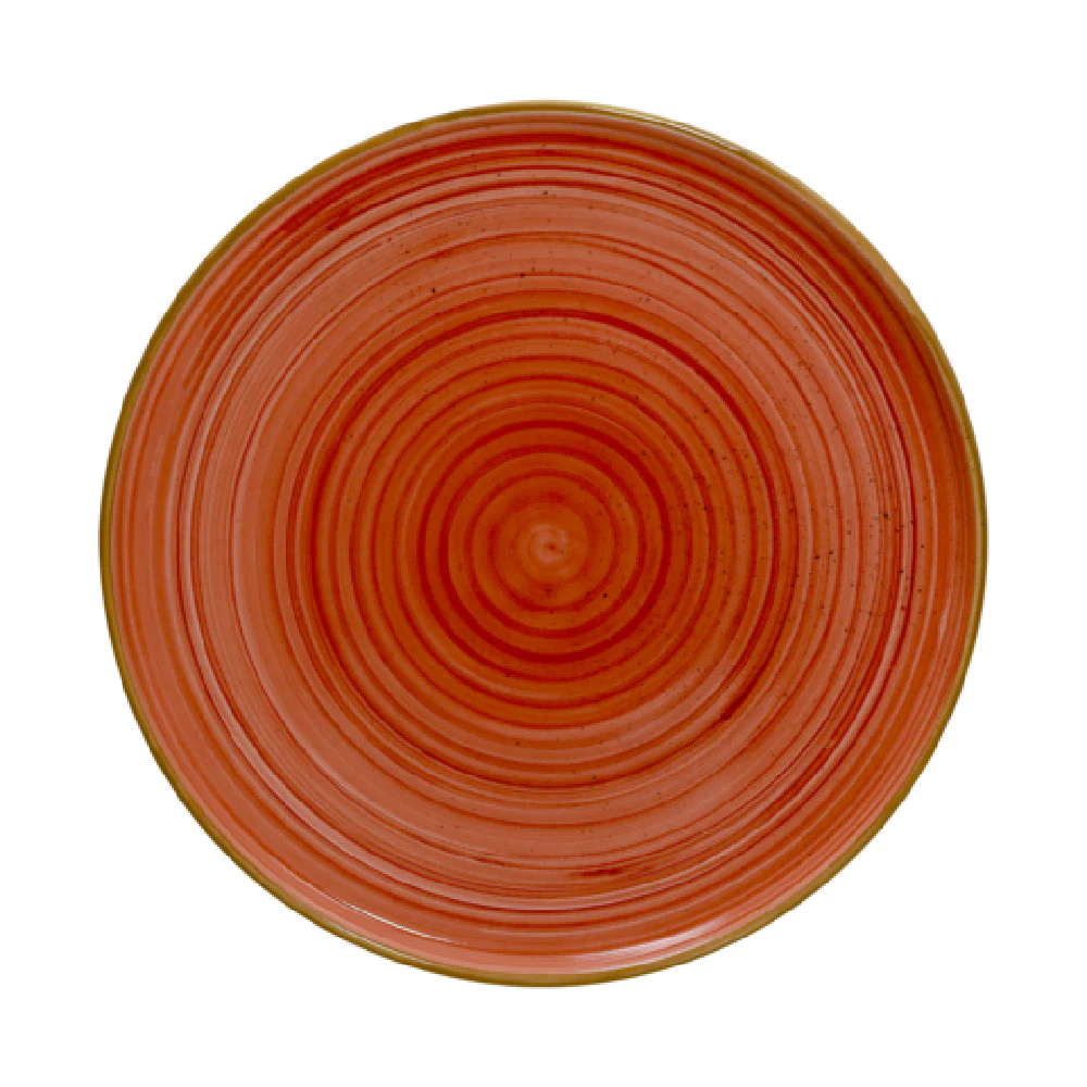 Cameo China GRD-W81 8-1/4 Inch Diameter Round Gourmet Plate Ceramic Red