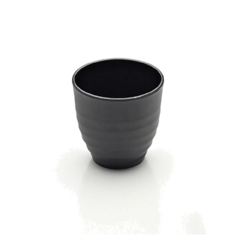 GET Enterprises JW2025-B 8 Oz Cup Round Melamine Black With Chip Stain Scratch Resistance