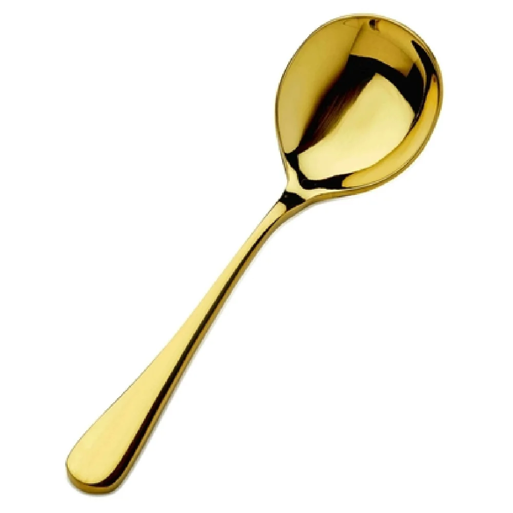 Bon Chef S4001G 6-3/8 Inch Bouillon Spoon Gold 18/10 Stainless Steel